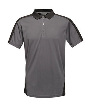 Contrast Coolweave Polo in Farbe Seal Grey/Black