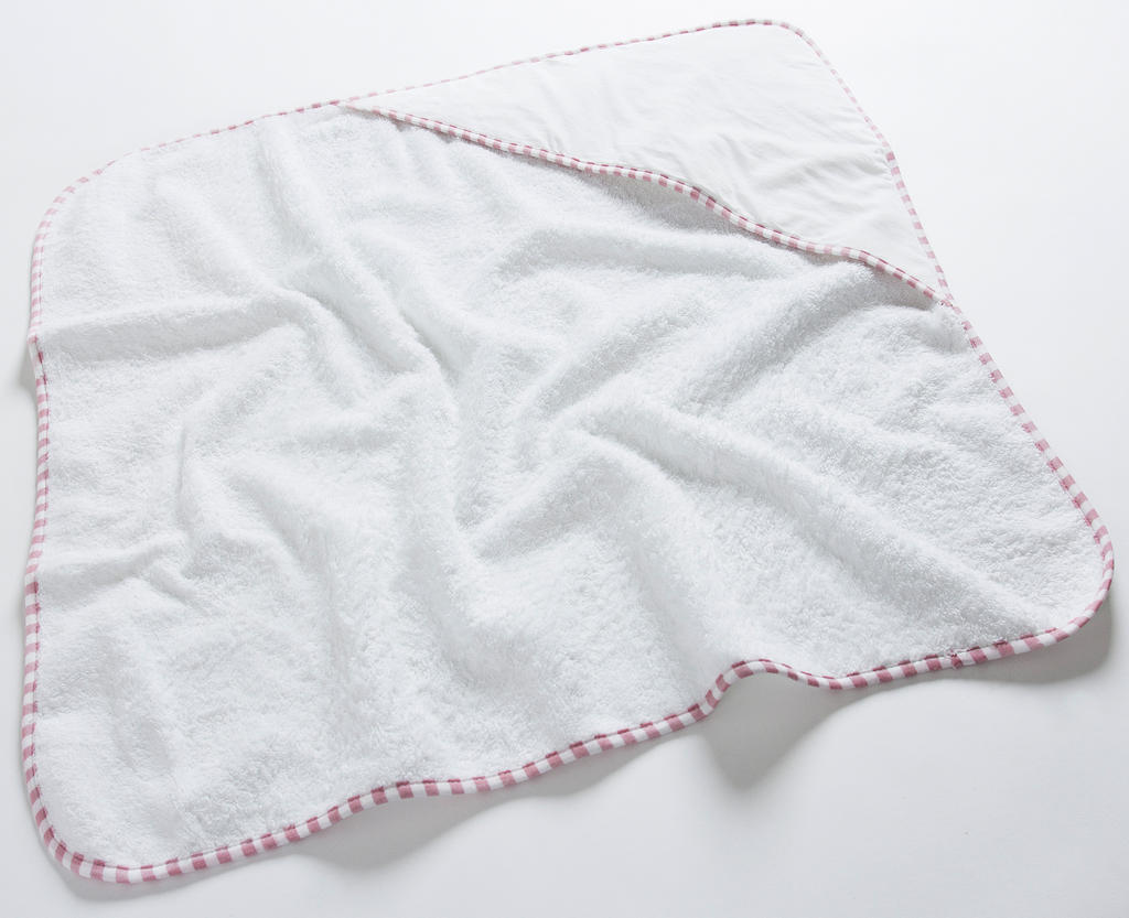 Po Hooded Baby Towel in Farbe White/Baby Blue