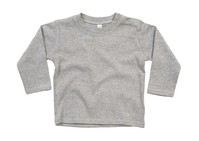 Baby Longsleeve Top in Farbe Heather Grey Melange