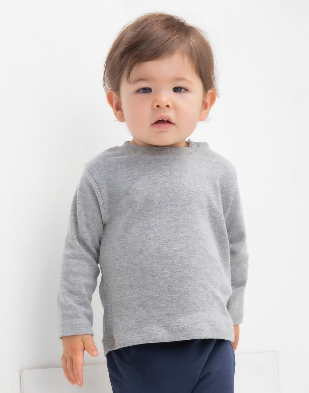 Baby Longsleeve Top in Farbe White