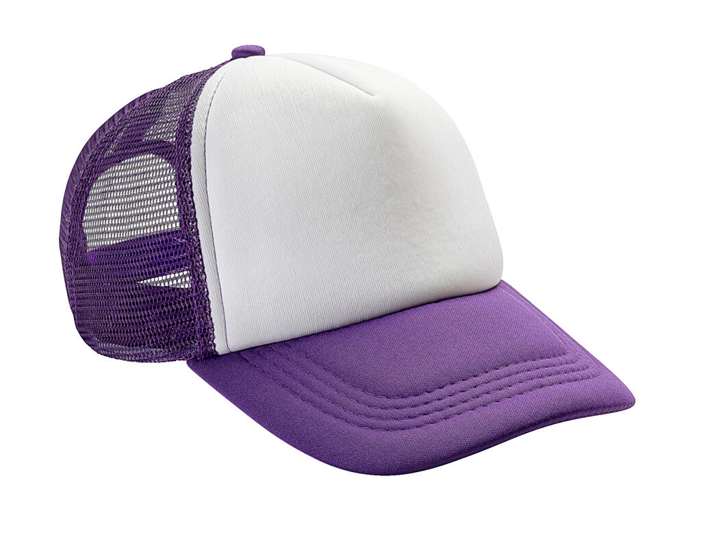Detroit ½ Mesh Truckers Cap in Farbe Purple/White
