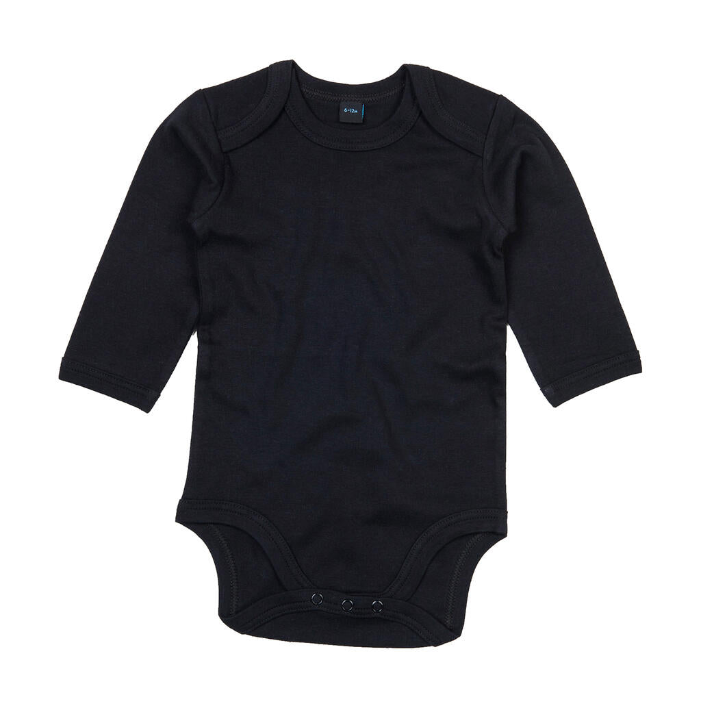 Baby long Sleeve Bodysuit in Farbe Black