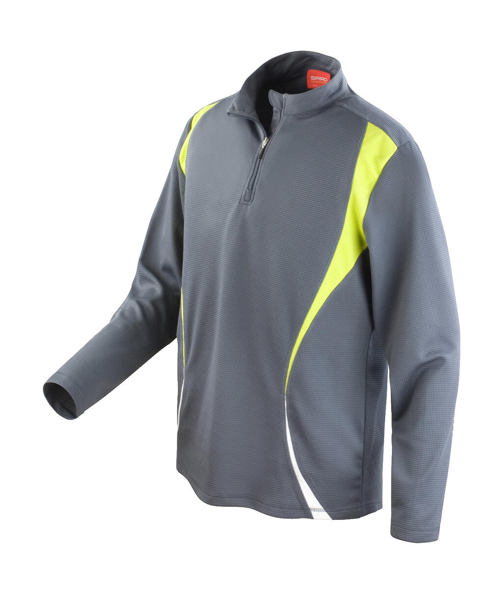 Spiro Trial Training Top in Farbe Charcoal/Lime/White