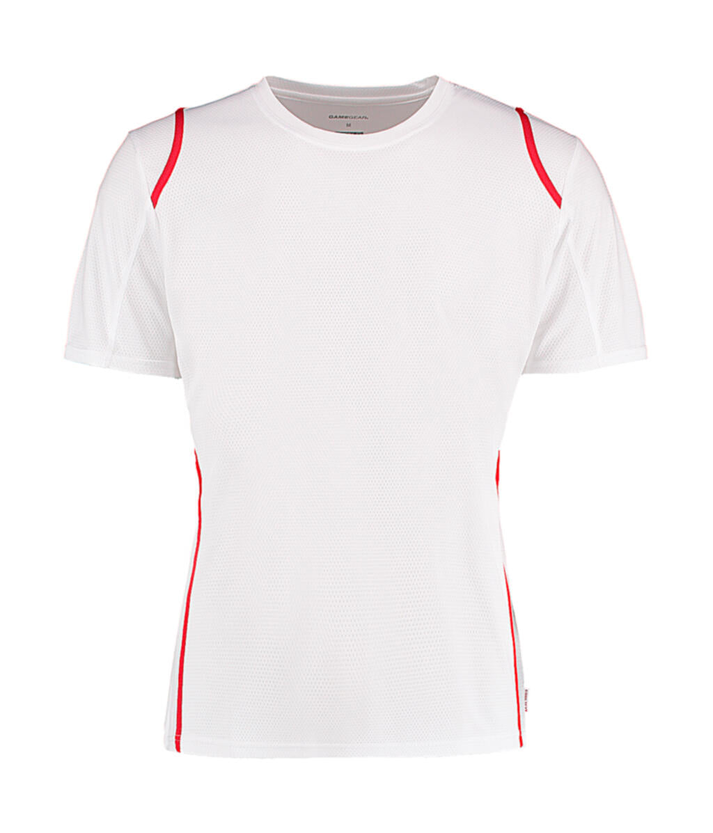 Regular Fit Cooltex® Contrast Tee in Farbe White/Red