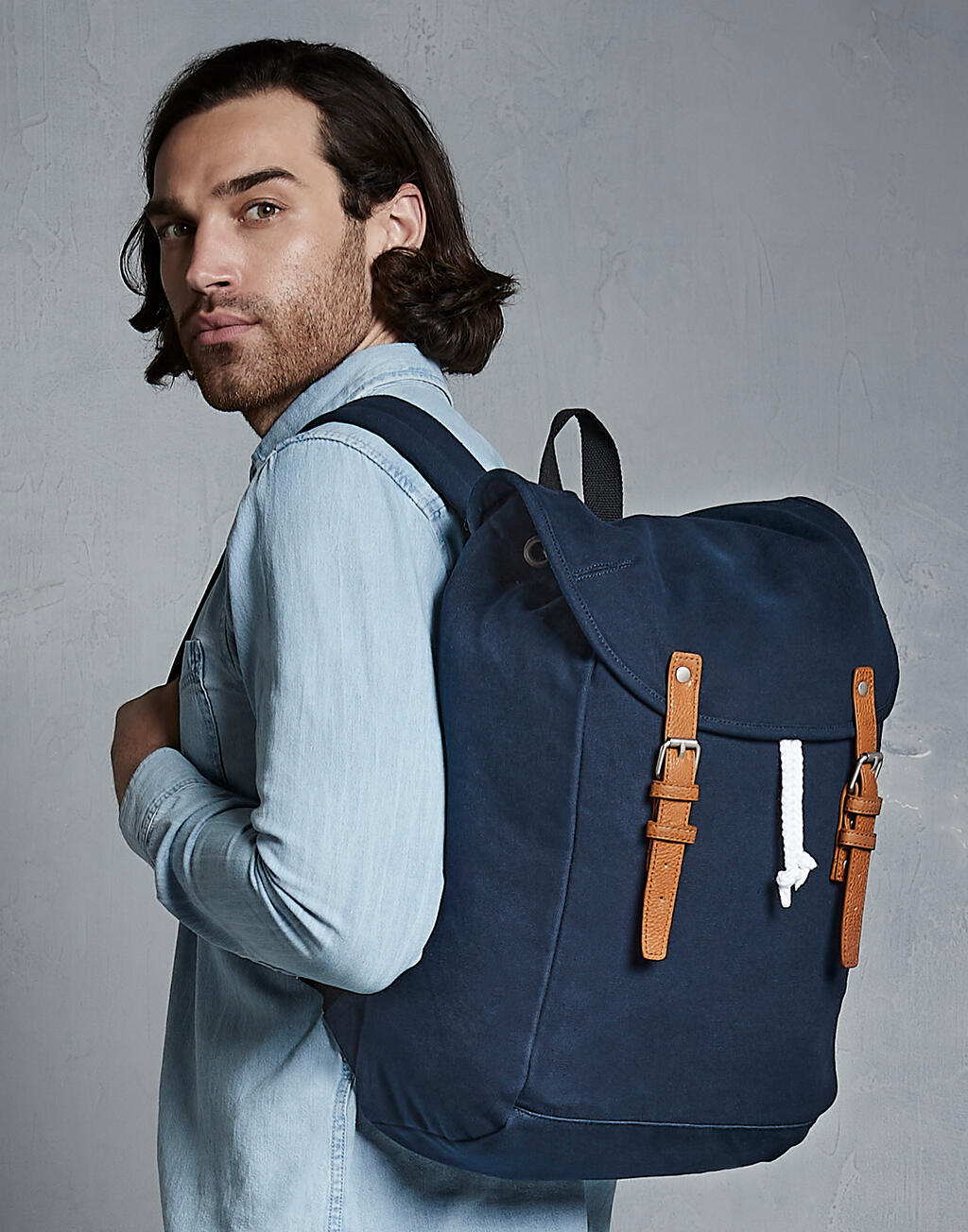 Vintage Backpack in Farbe Black