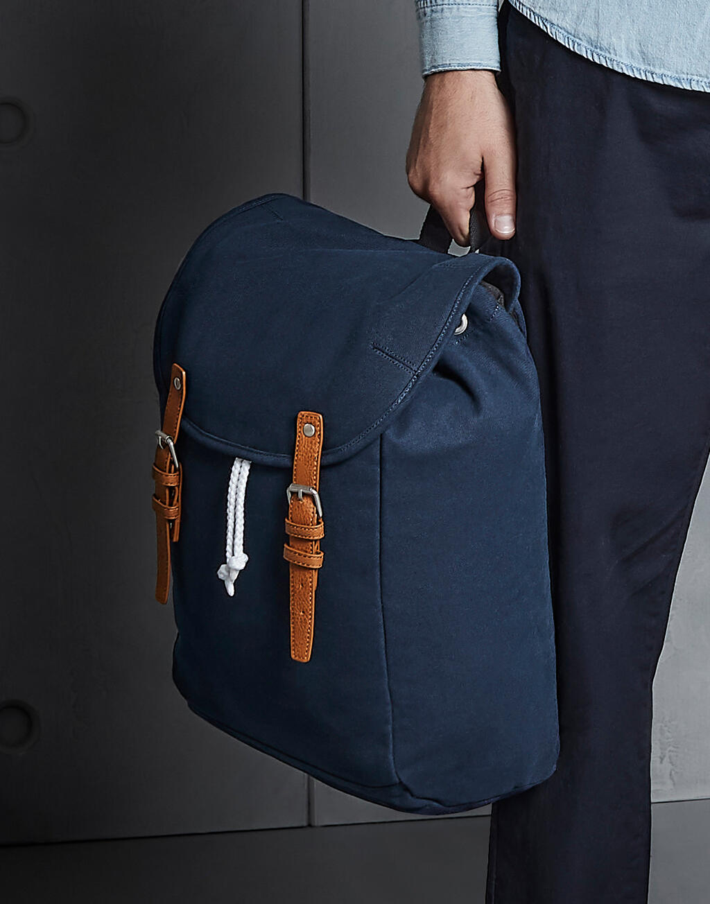 Vintage Backpack in Farbe Black