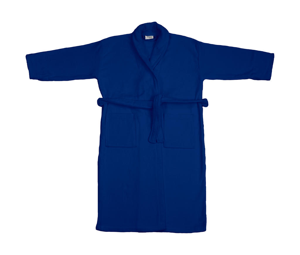 Como Velours Bath Robe in Farbe Navy