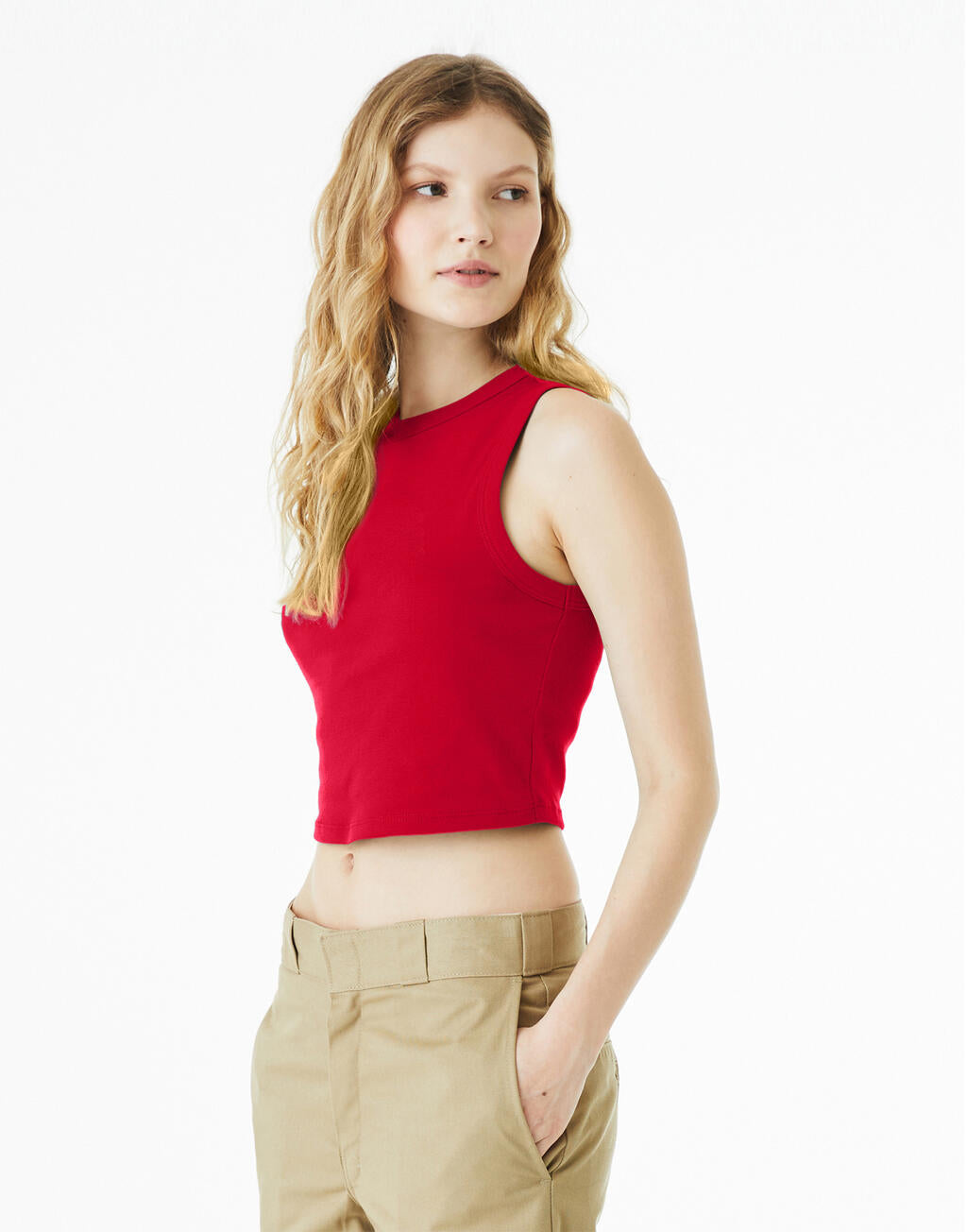 Women's Micro Rib Muscle Crop Tank - ShirtStore