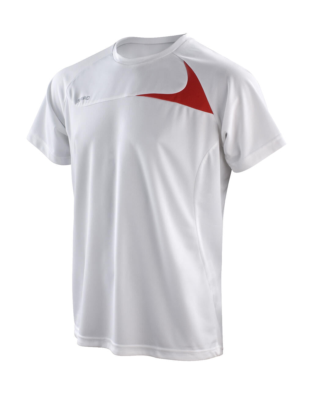 Spiro Men's Dash Training Shirt in Farbe White/Red
