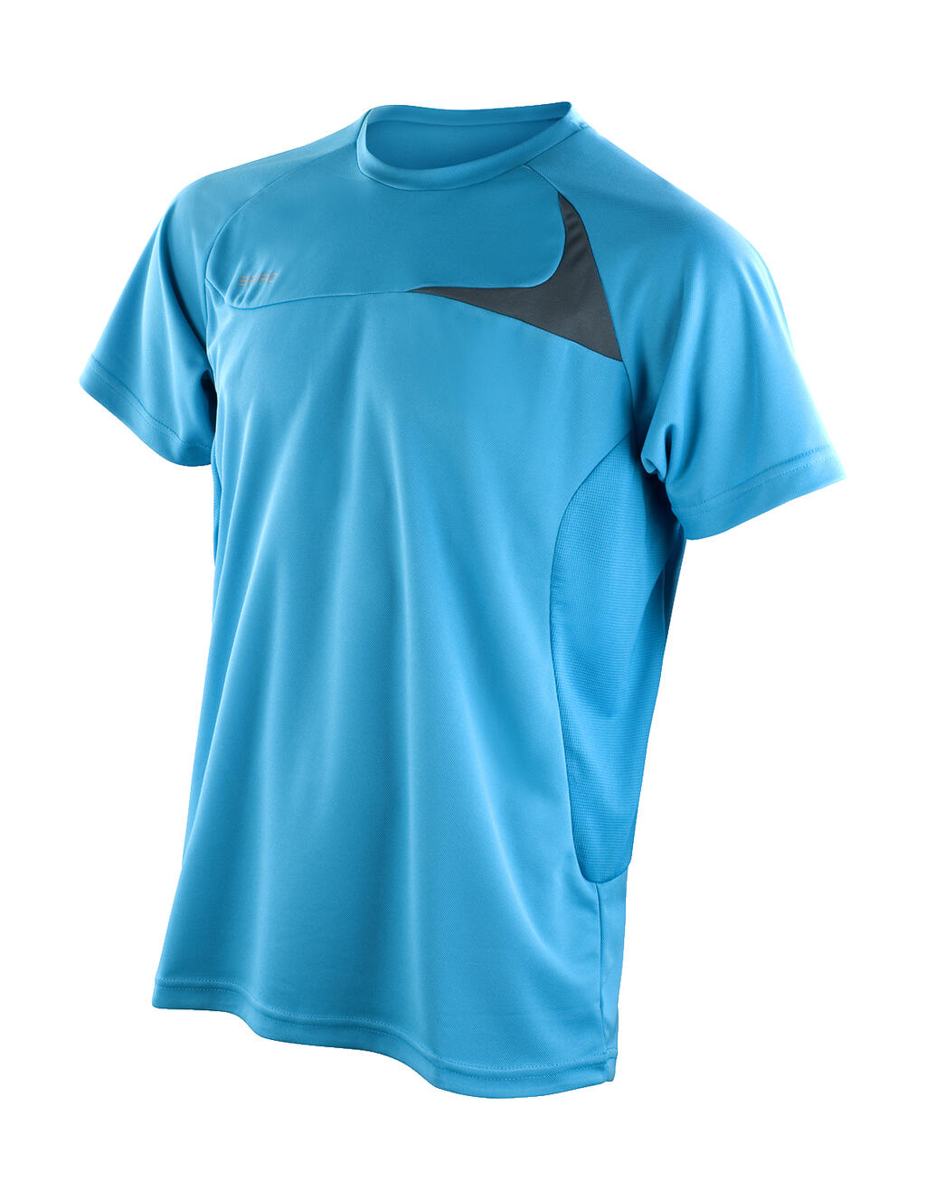 Spiro Men's Dash Training Shirt in Farbe Aqua/Grey