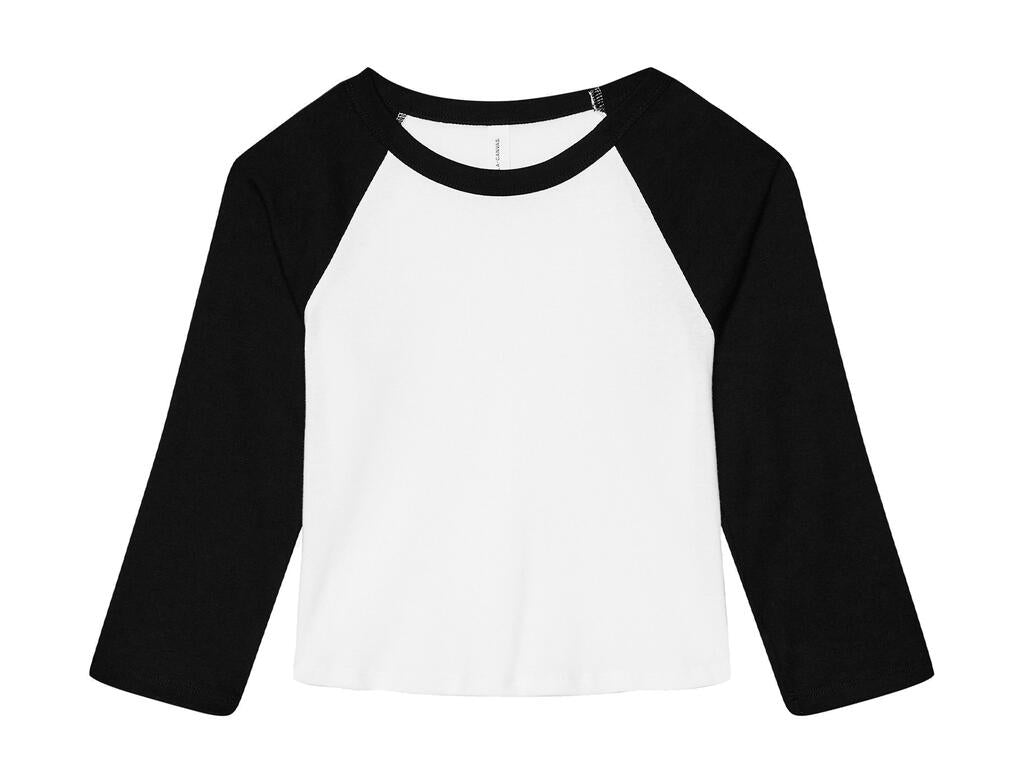 Women's Micro Rib 3/4 Raglan Baby Tee - ShirtStore