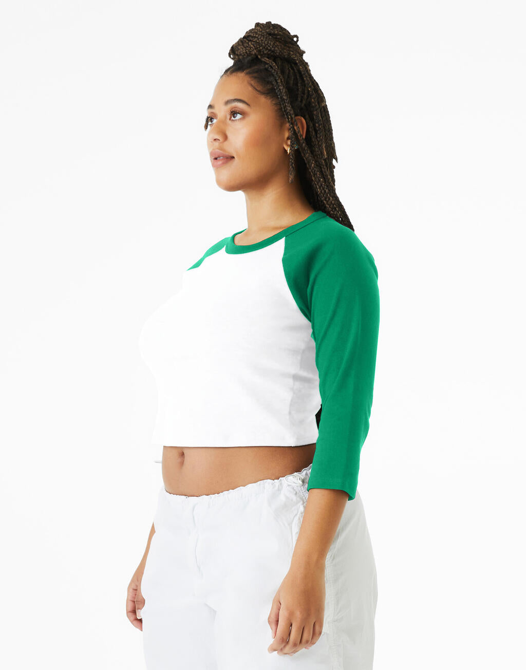 Women's Micro Rib 3/4 Raglan Baby Tee - ShirtStore