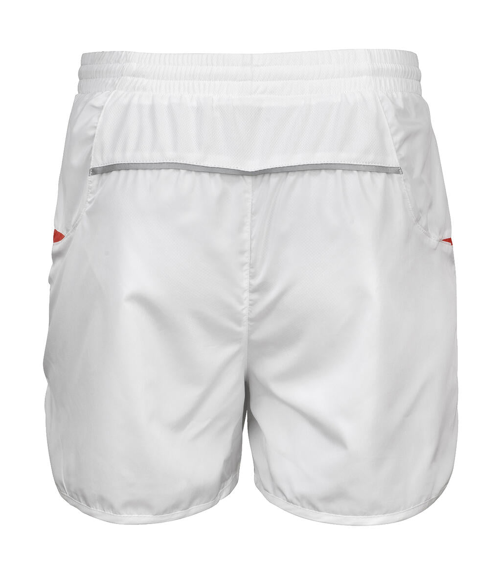Unisex Micro Lite Running Shorts in Farbe White/Red