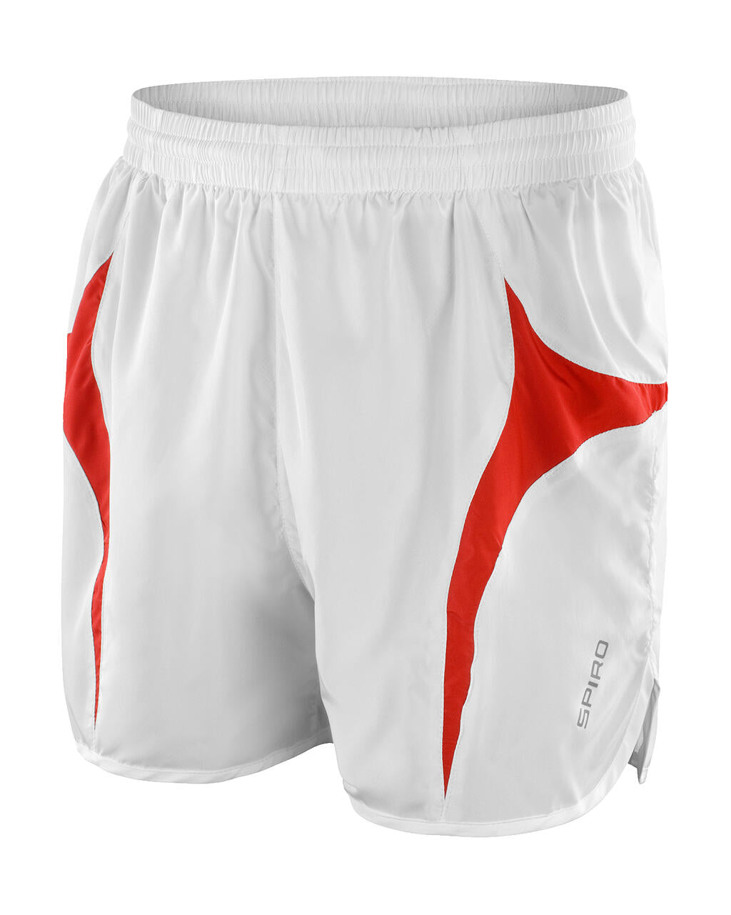 Unisex Micro Lite Running Shorts in Farbe White/Red