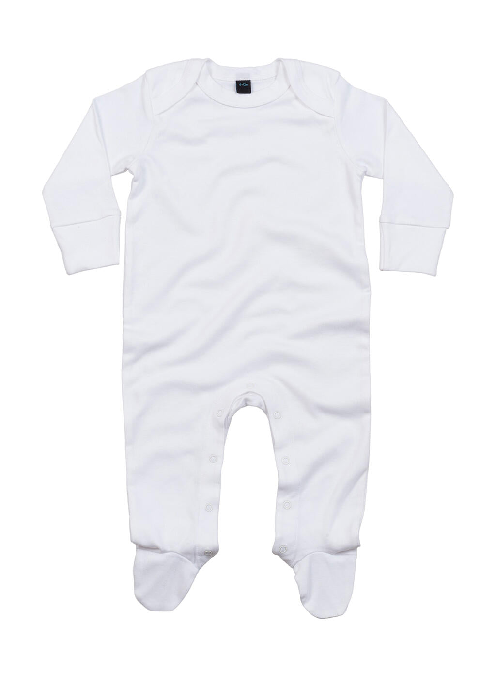 Baby Sleepsuit with Scratch Mitts in Farbe White