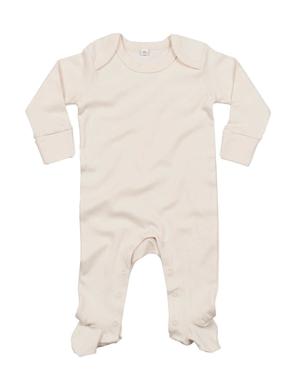 Baby Sleepsuit with Scratch Mitts in Farbe Organic Natural