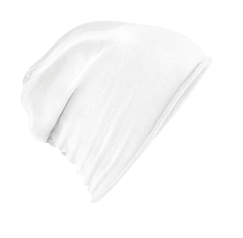 Jersey Beanie in Farbe White