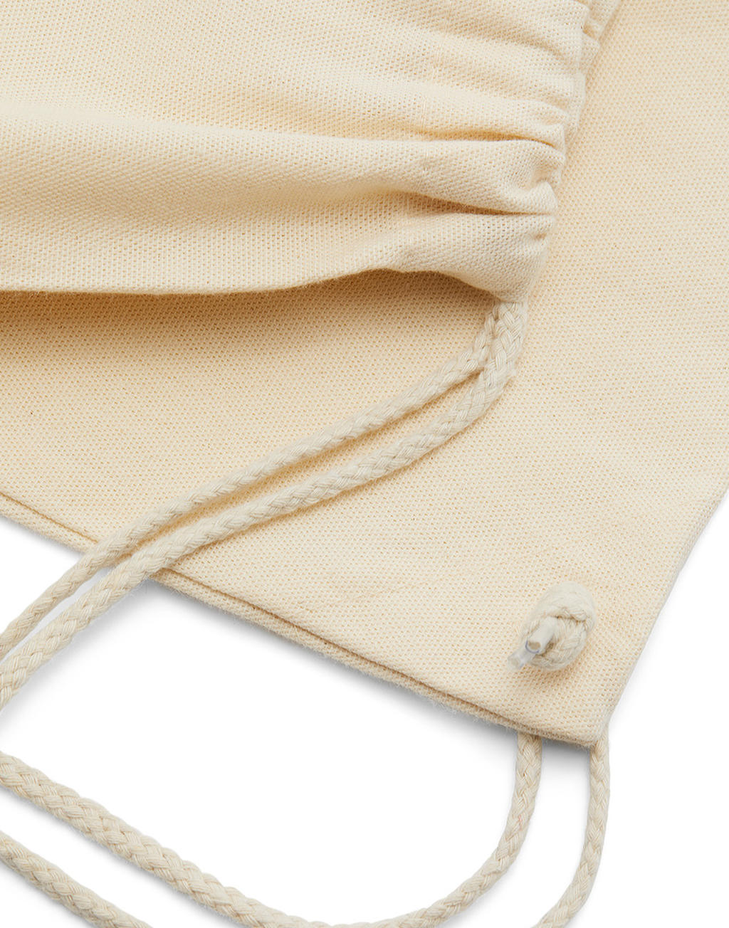 Baby Canvas Cotton Drawstring Backpack in Farbe Snowwhite