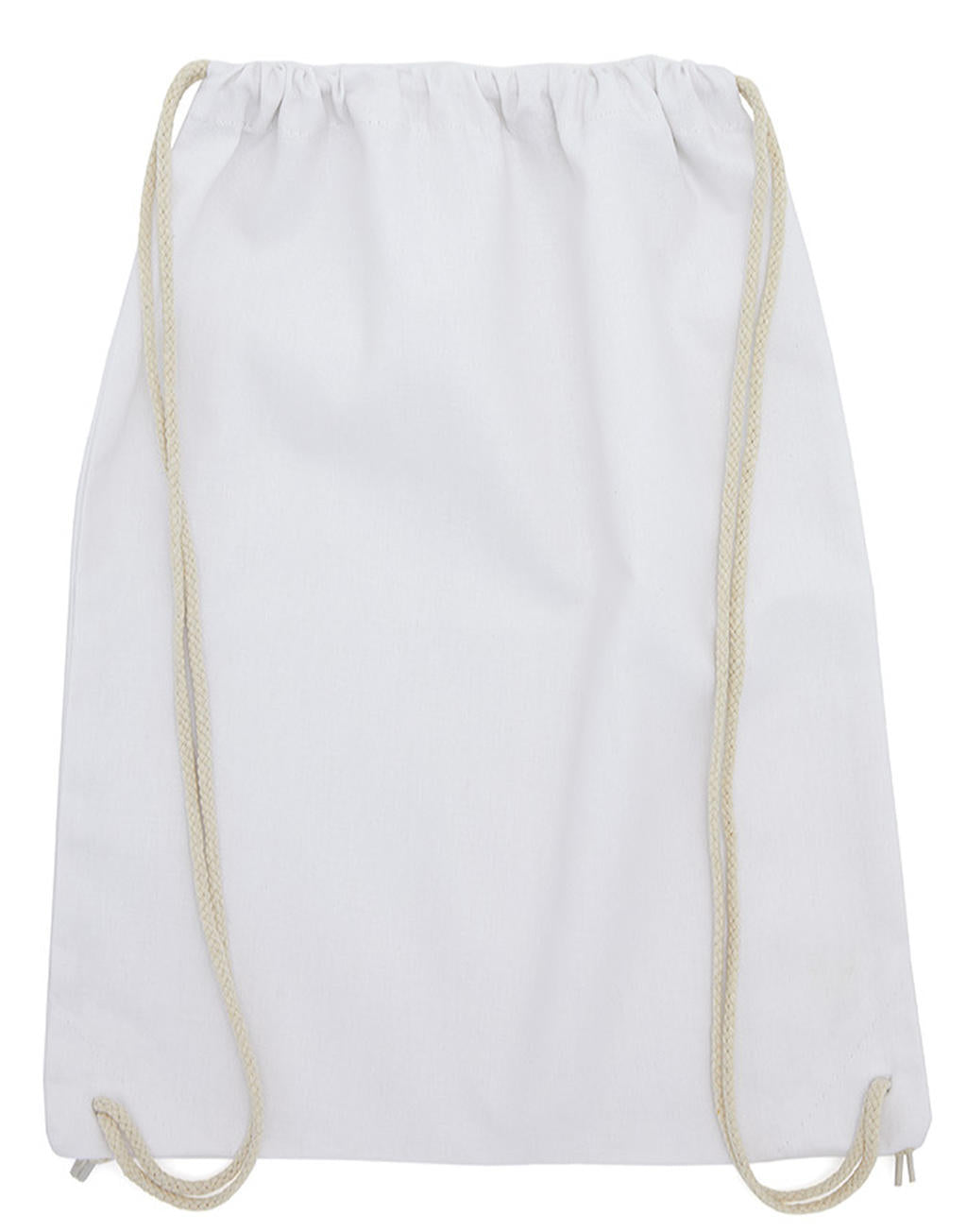 Baby Canvas Cotton Drawstring Backpack in Farbe Snowwhite