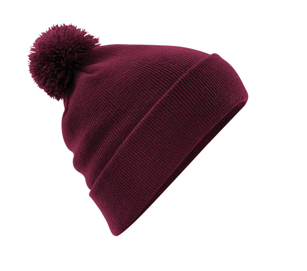Original Pom Pom Beanie in Farbe Burgundy