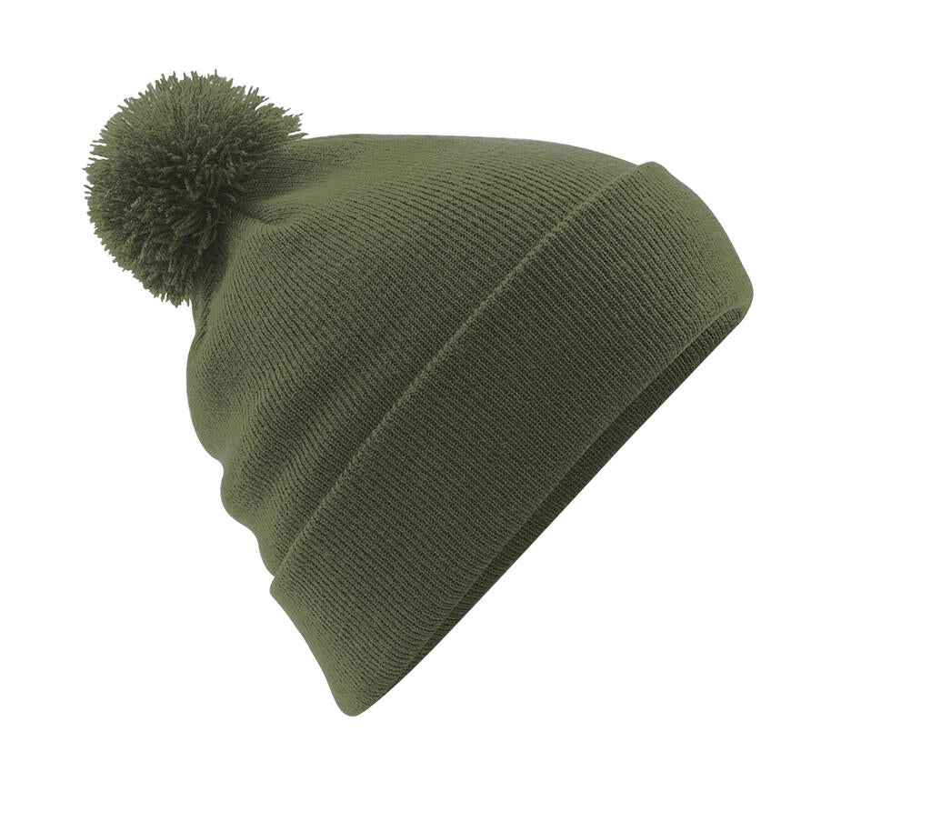 Original Pom Pom Beanie in Farbe Moss Green