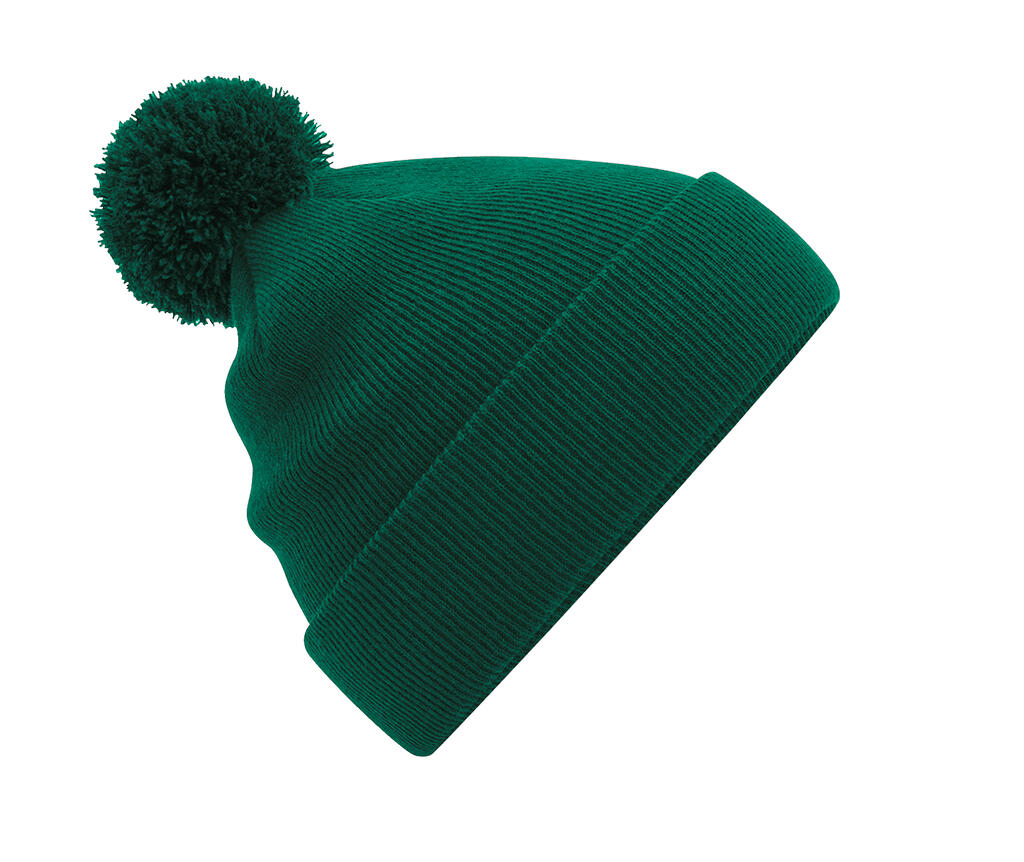 Original Pom Pom Beanie in Farbe Bottle Green