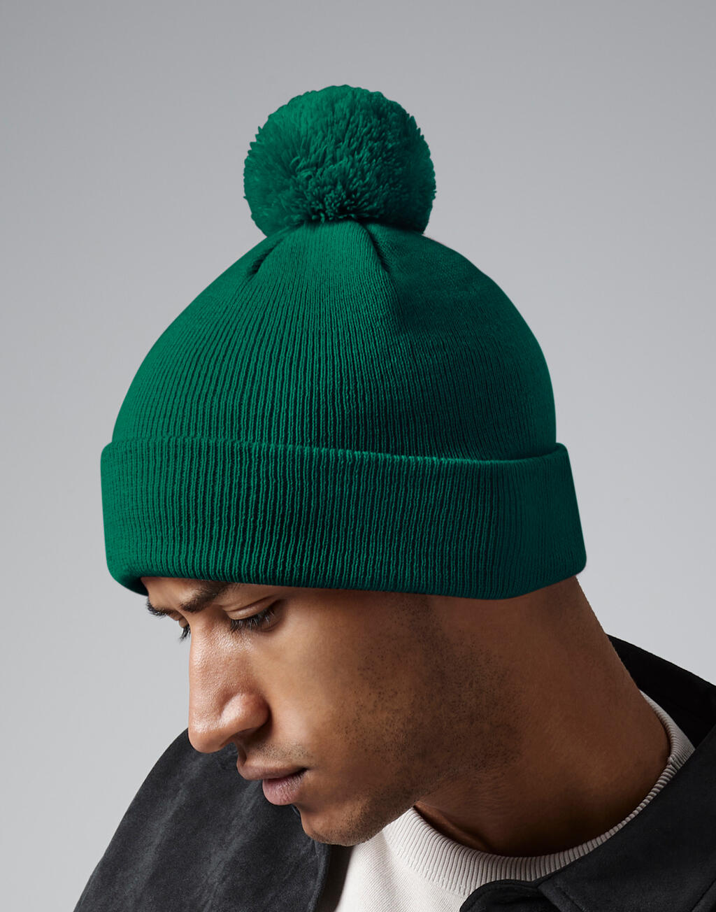 Original Pom Pom Beanie in Farbe White