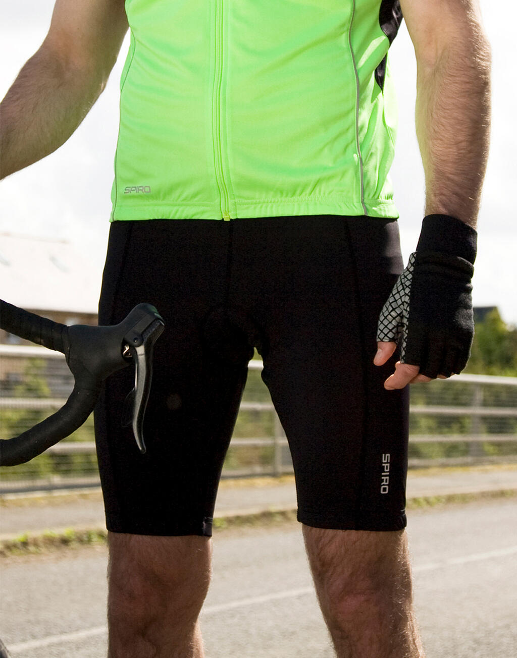 Padded Bike Shorts in Farbe Black