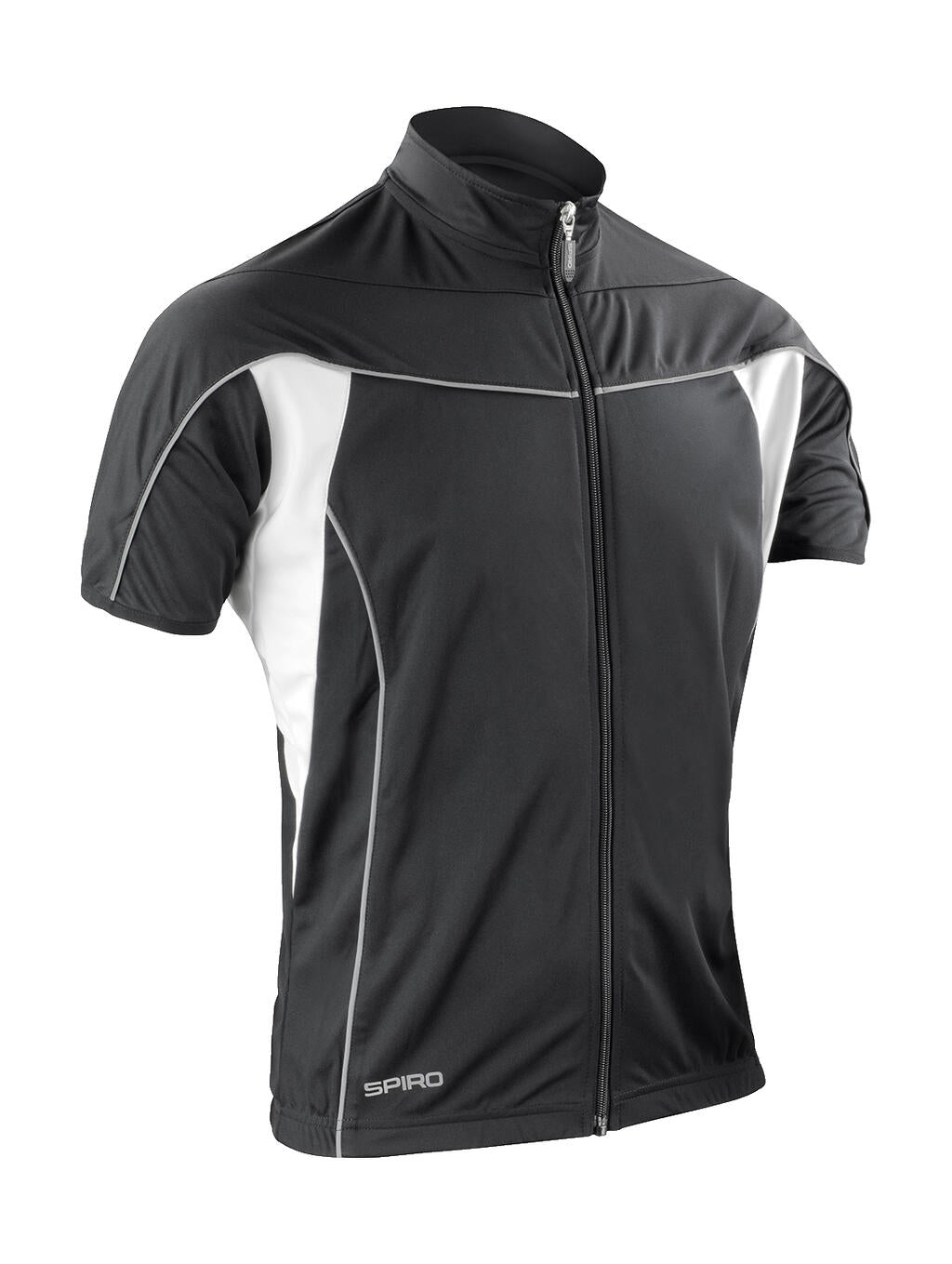 Bike Full Zip Top in Farbe Black/White