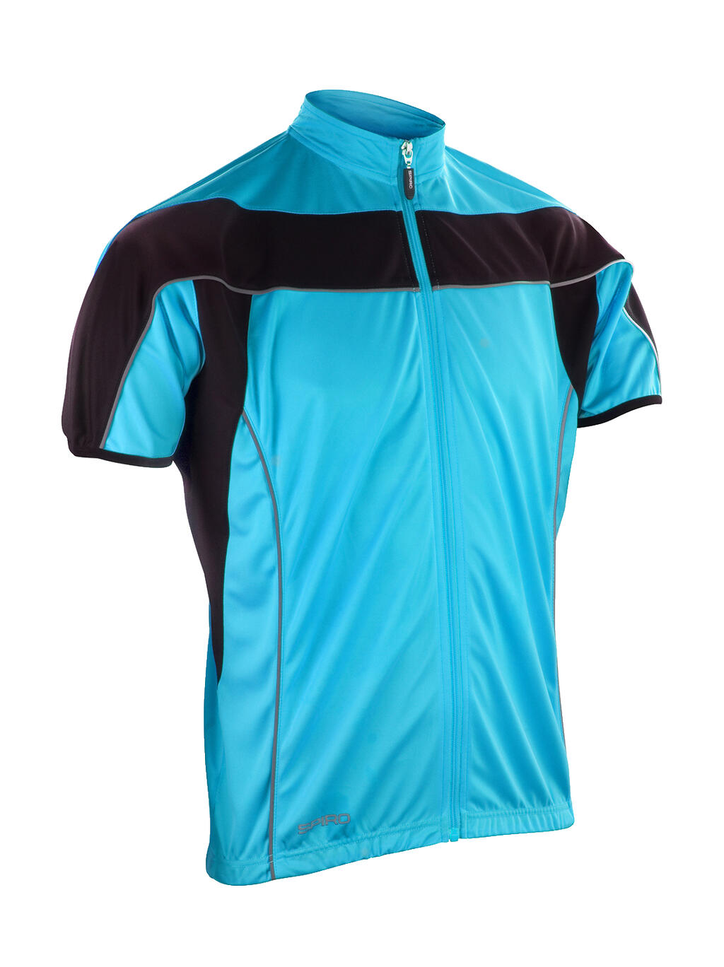 Bike Full Zip Top in Farbe Aqua/Black