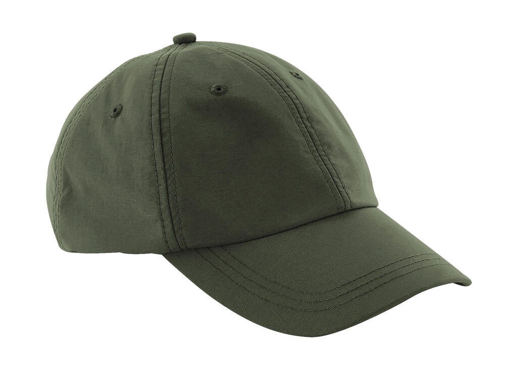 Outdoor 6 Panel Cap in Farbe Olive Green