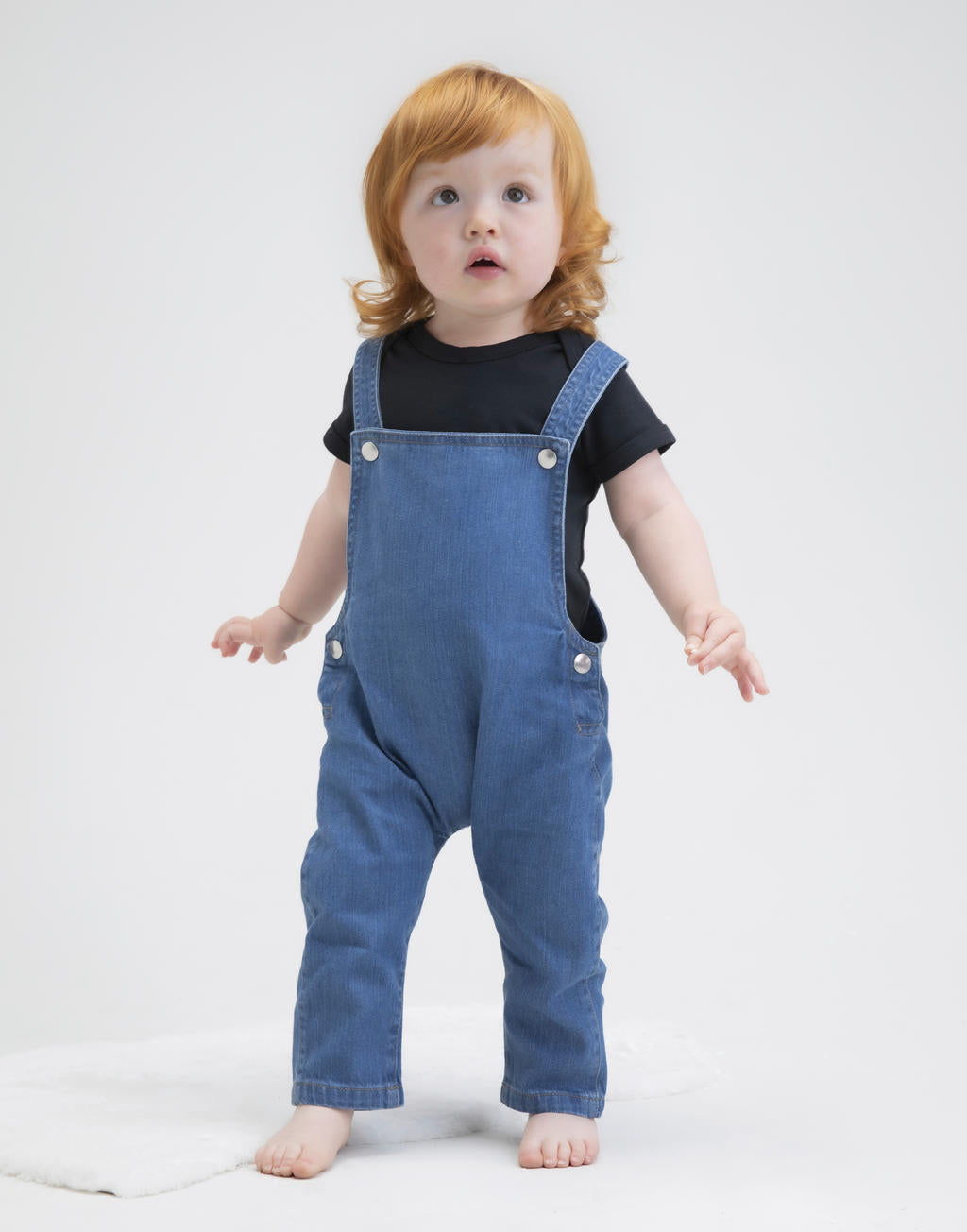 Baby Rocks Denim Dungarees in Farbe Denim Blue