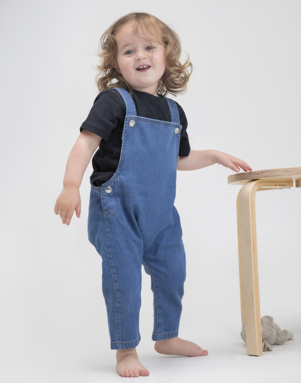 Baby Rocks Denim Dungarees in Farbe Denim Blue