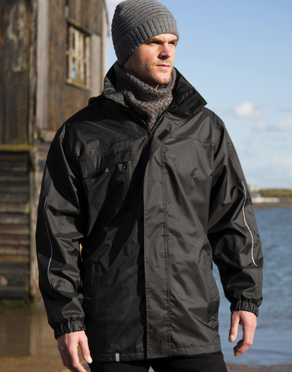Printable 3-in-1 Transit Jacket in Farbe Black