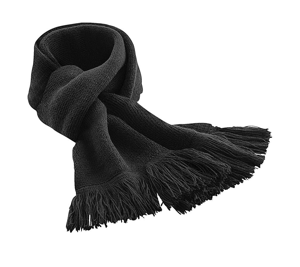 Classic Knitted Scarf in Farbe Black