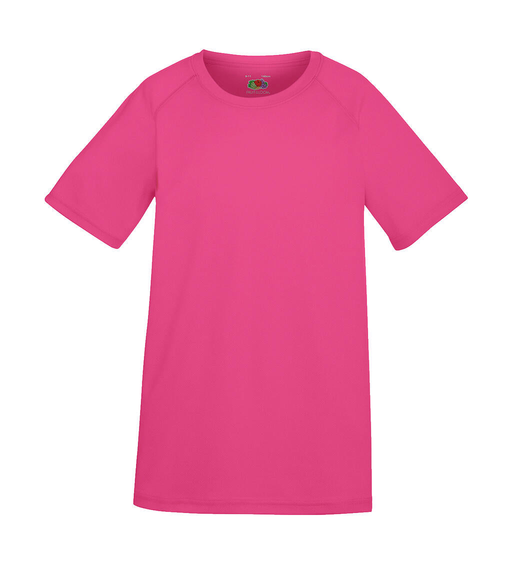 Kids' Performance T in Farbe Fuchsia