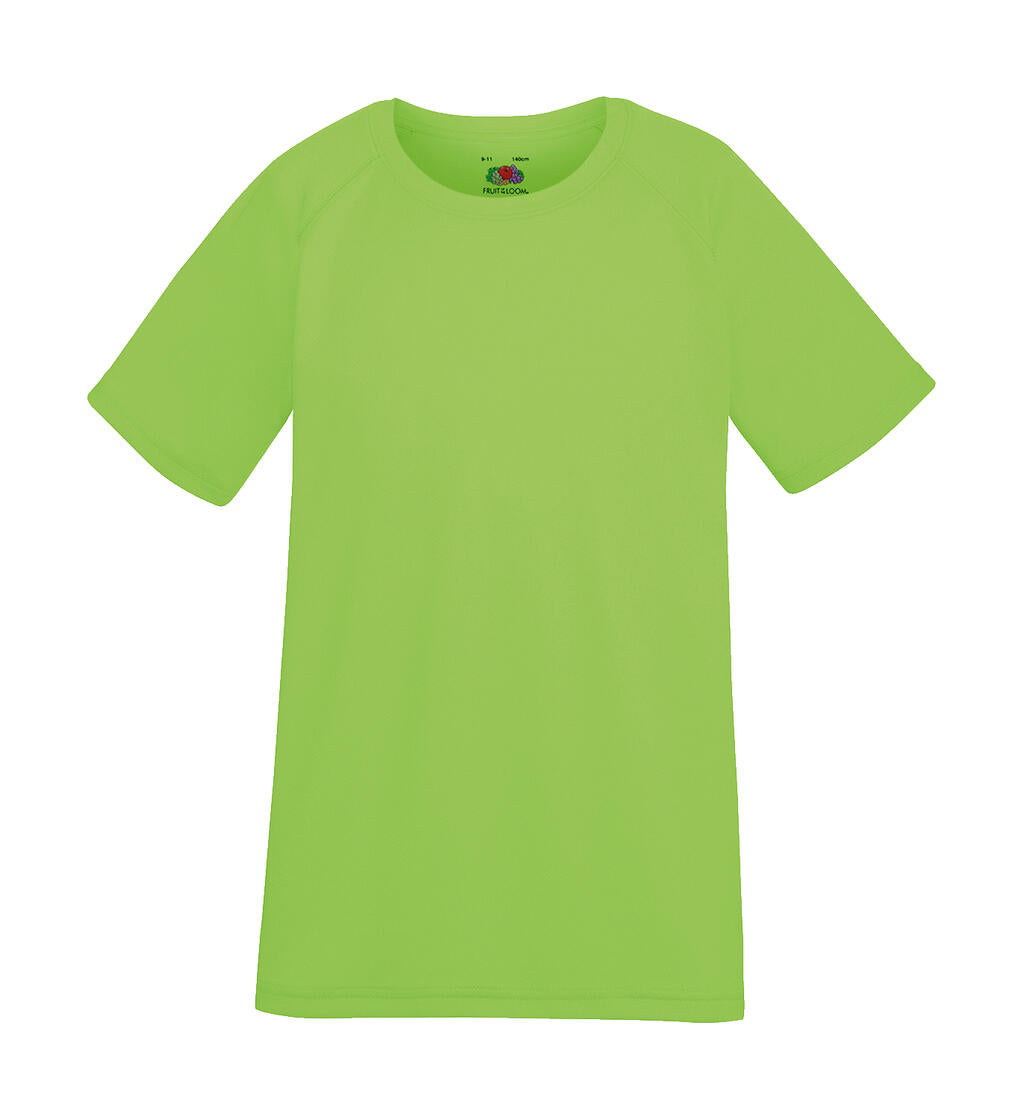 Kids' Performance T in Farbe Lime Green
