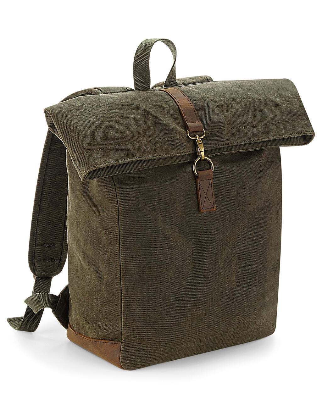 Heritage Waxed Canvas Backpack in Farbe Black