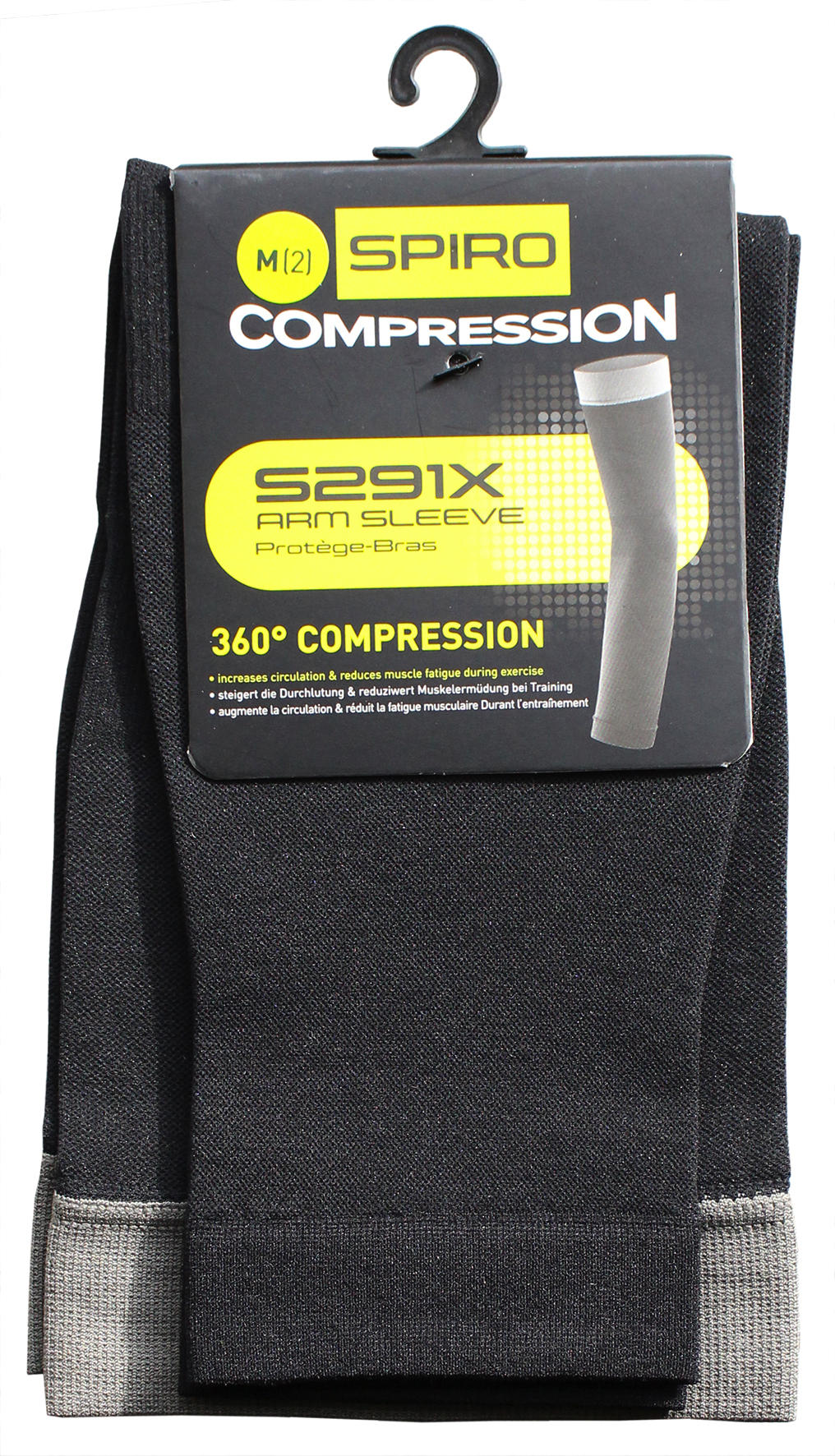 Compression Arm Sleeve in Farbe Black/Grey