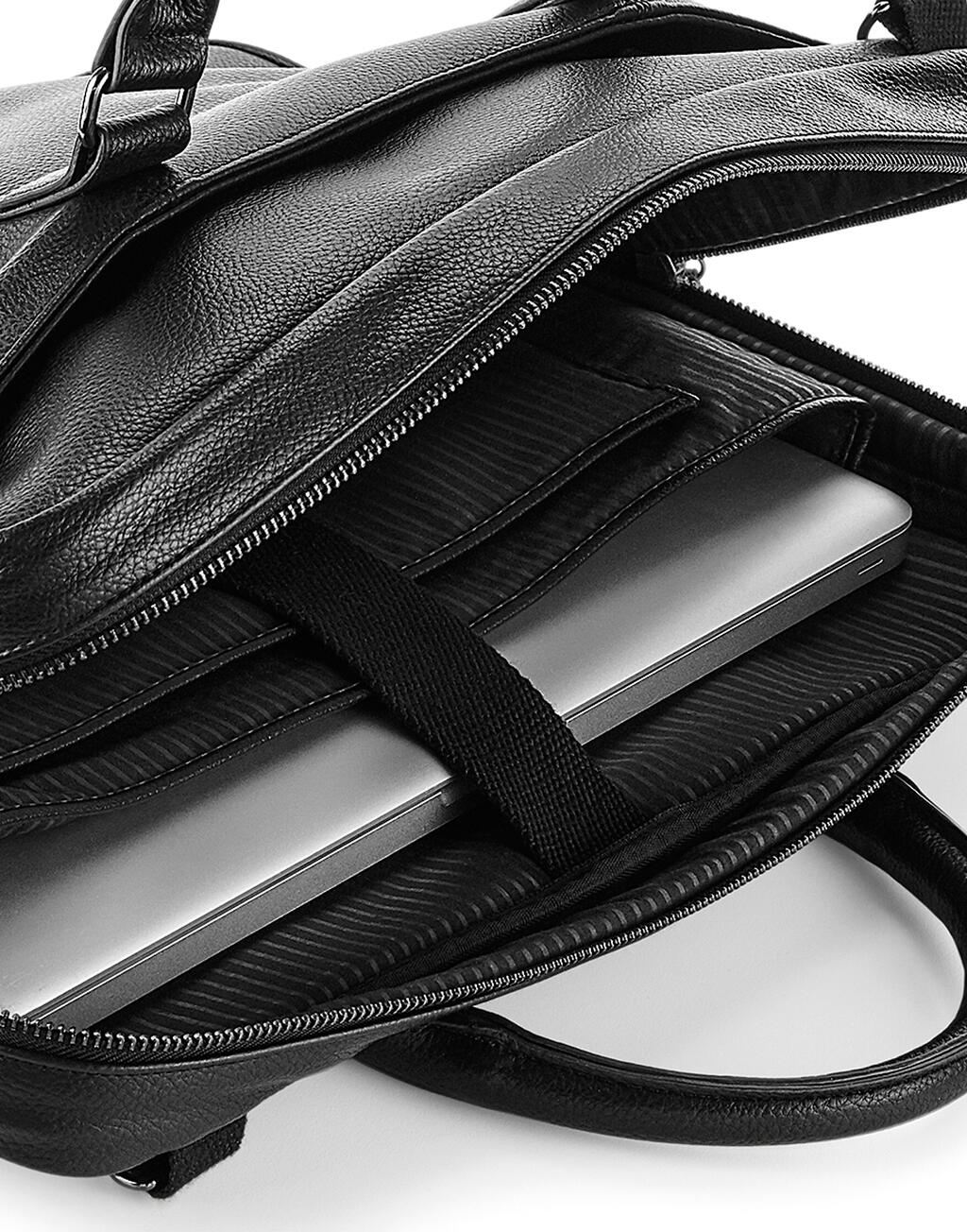 NuHide™ Slimline Laptop Brief in Farbe Black