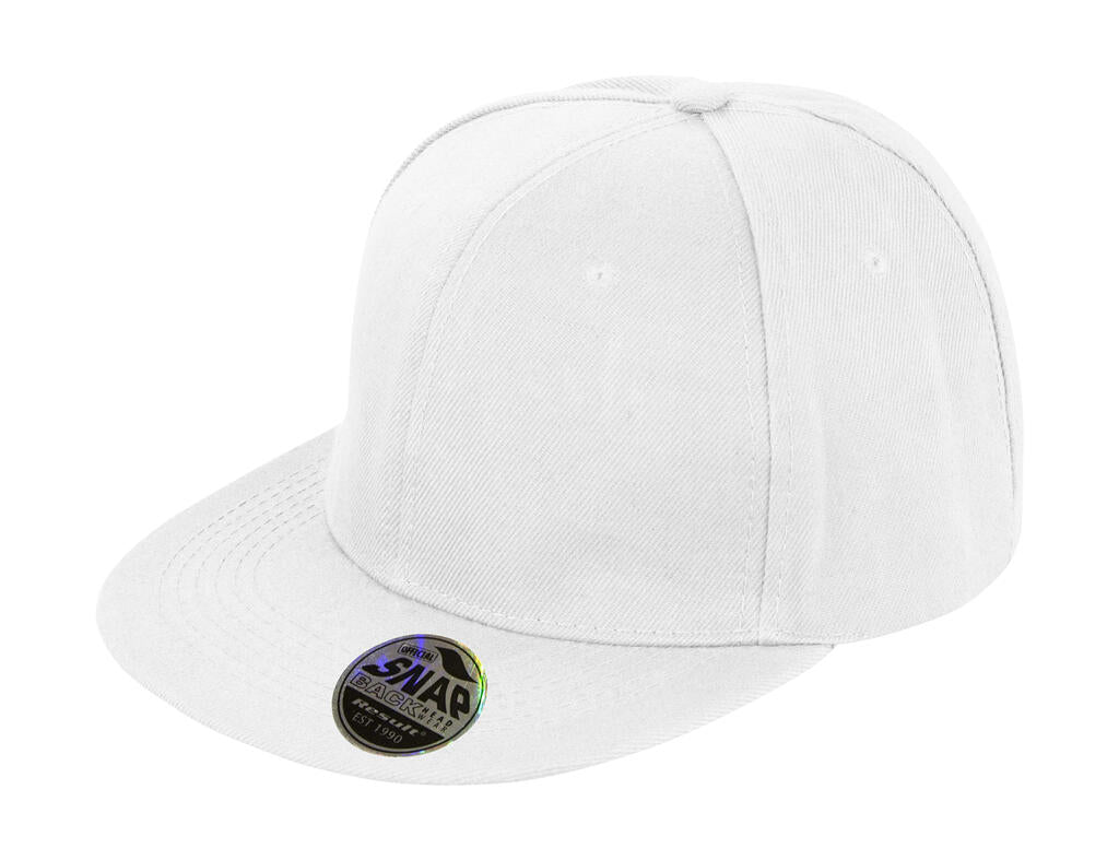 Bronx Original Flat Peak Snap Back Cap in Farbe White
