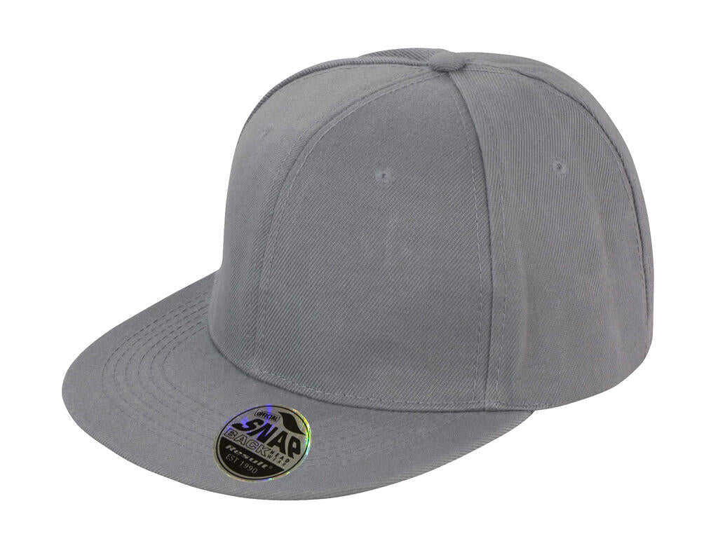 Bronx Original Flat Peak Snap Back Cap in Farbe Heather Grey
