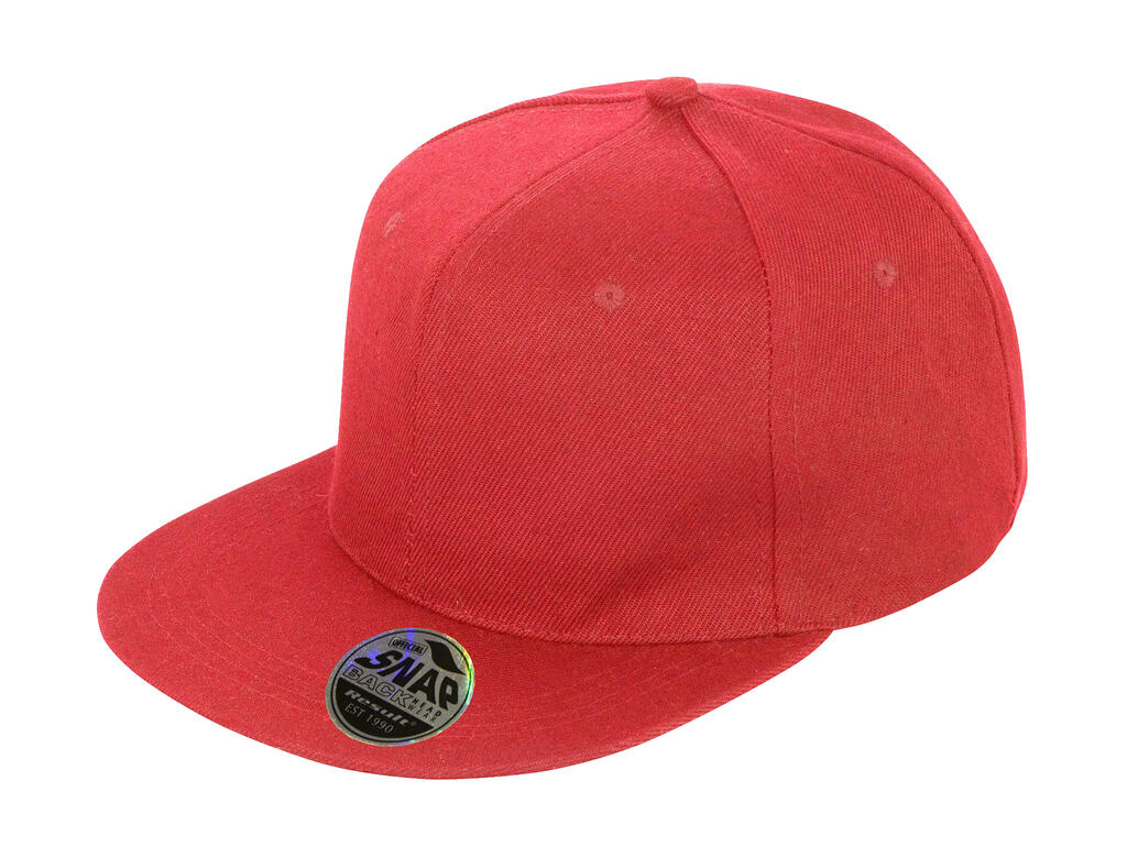 Bronx Original Flat Peak Snap Back Cap in Farbe Red