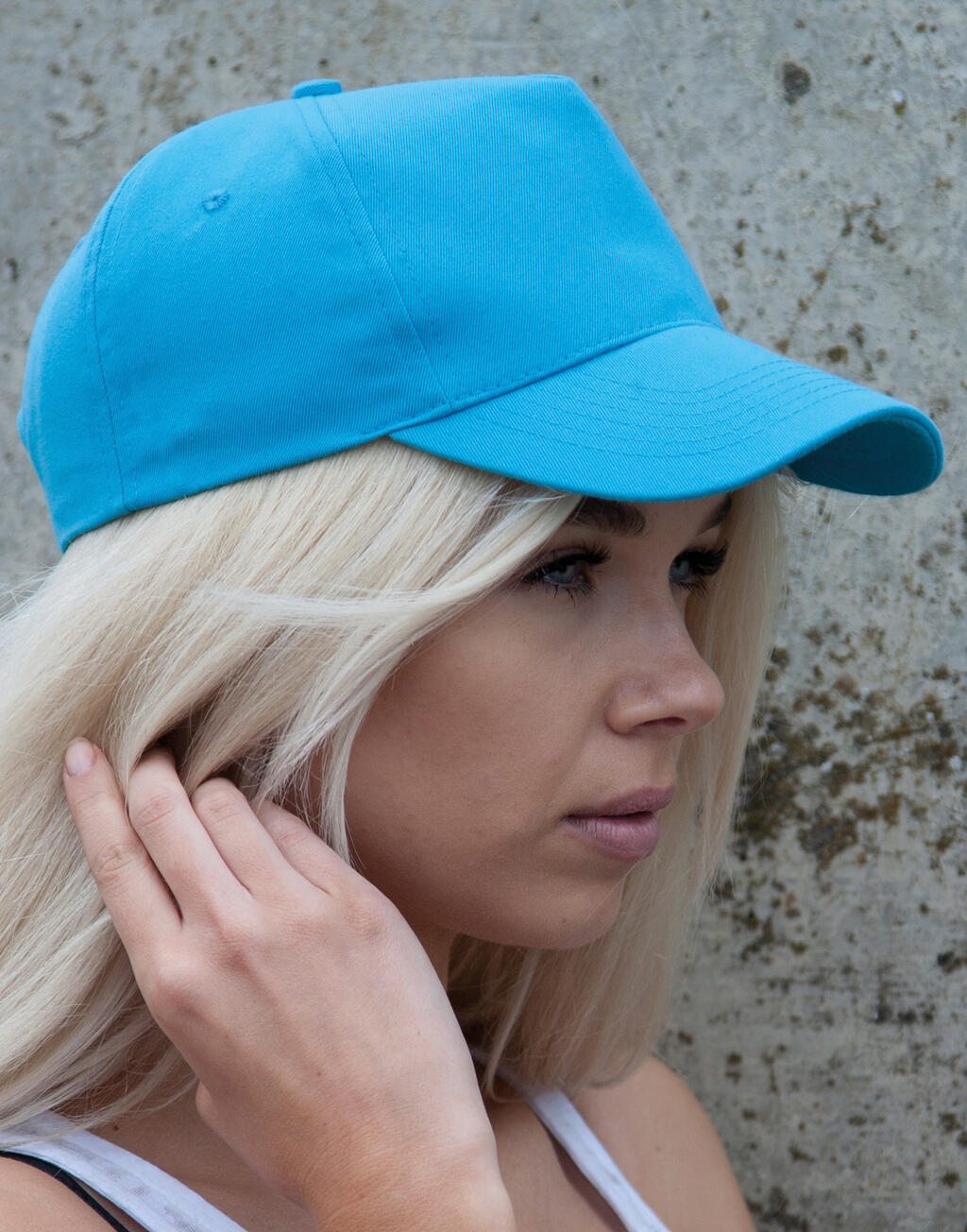 Boston 5-Panel Printers Cap in Farbe White