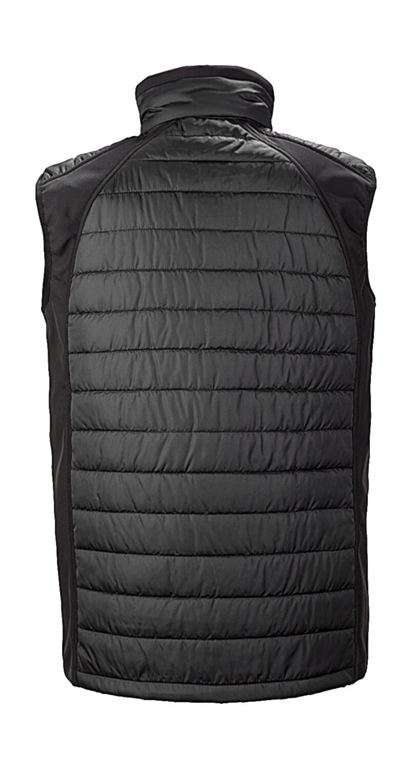Black Compass Padded Softshell Gilet in Farbe Black/Yellow