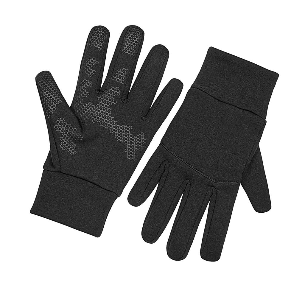 Softshell Sports Tech Gloves in Farbe Black