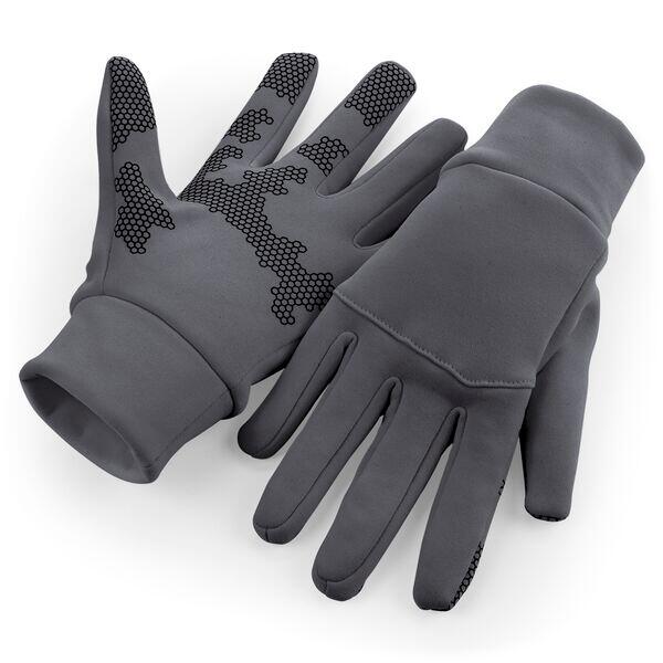 Softshell Sports Tech Gloves in Farbe Graphite Grey