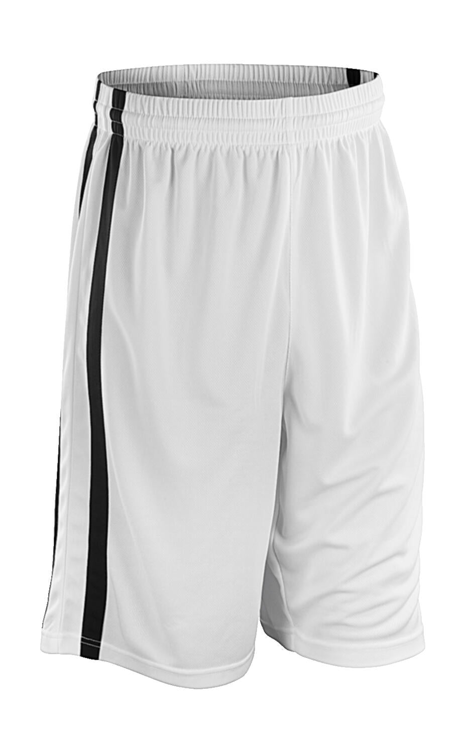 Men's Quick Dry Basketball Shorts in Farbe White/Black
