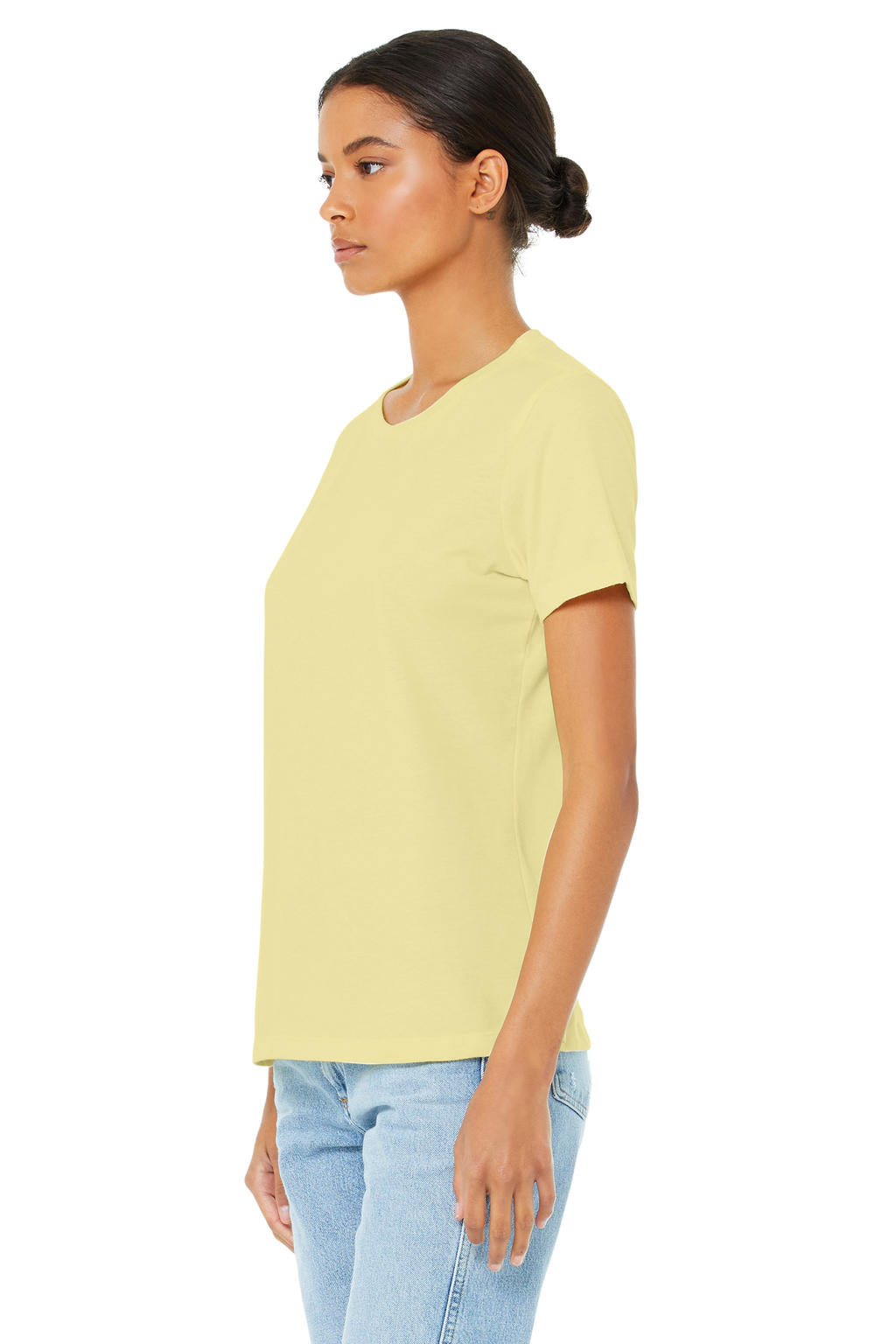 Women's Relaxed CVC Jersey Short Sleeve Tee in Farbe Heather Natural