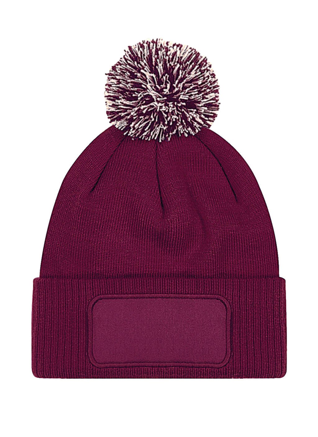 Snowstar Printers Beanie in Farbe Burgundy/Off White